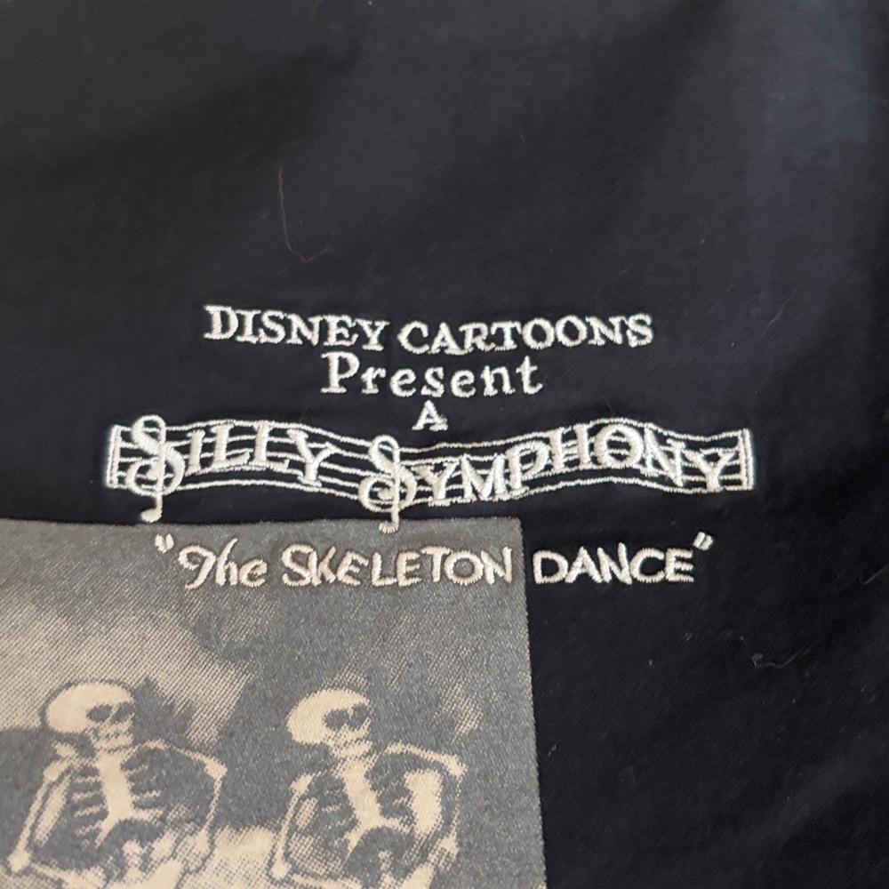 Disney Silly Symphony The Skeleton Dance graphic scrub pants womens small black - Picture 5 of 8